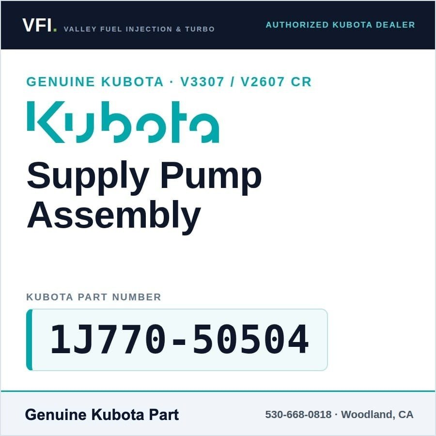 Kubota V3307 V2607 Supply Pump 1J770-50504 (Genuine)