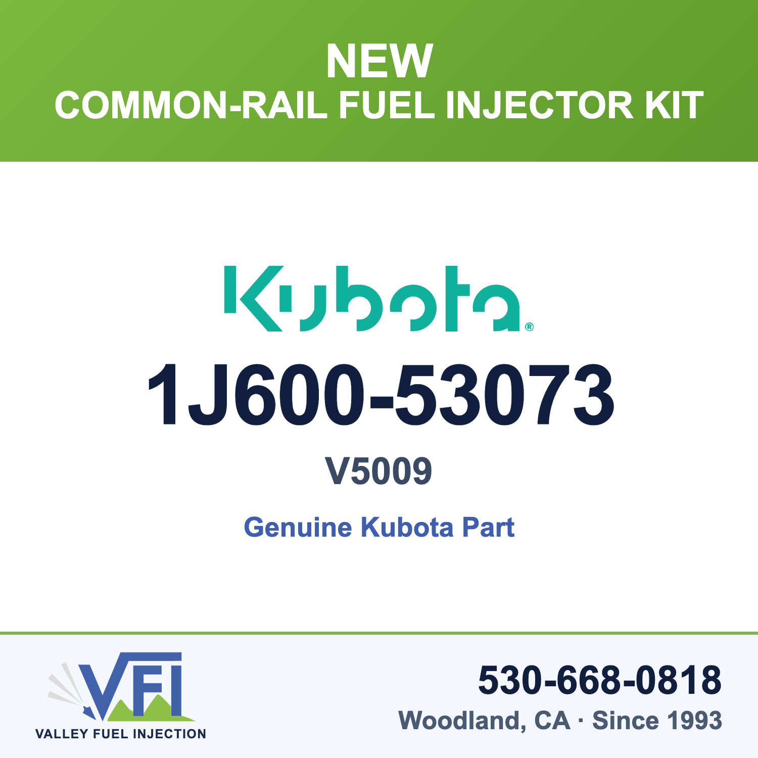 Kubota 1J600-53073 Common-Rail Fuel Injector Kit for Kubota V5009 four-cylinder common-rail diesel