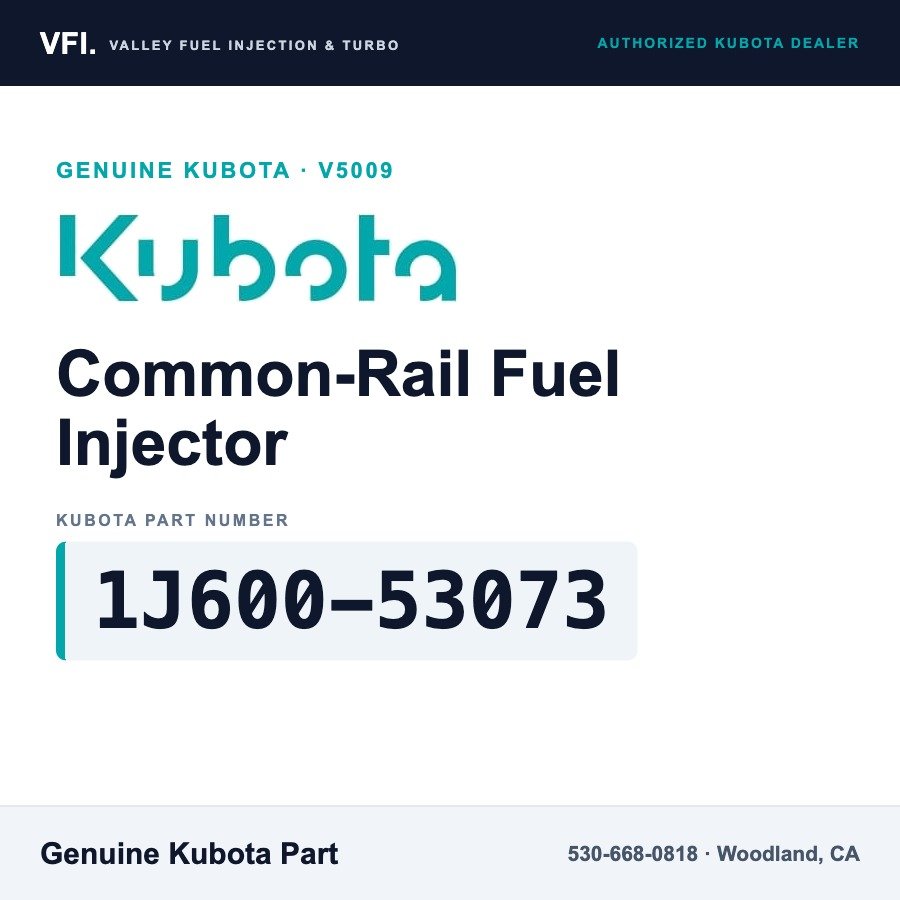 Kubota 1J600-53073 Common-Rail Fuel Injector Kit for Kubota V5009 four-cylinder common-rail diesel