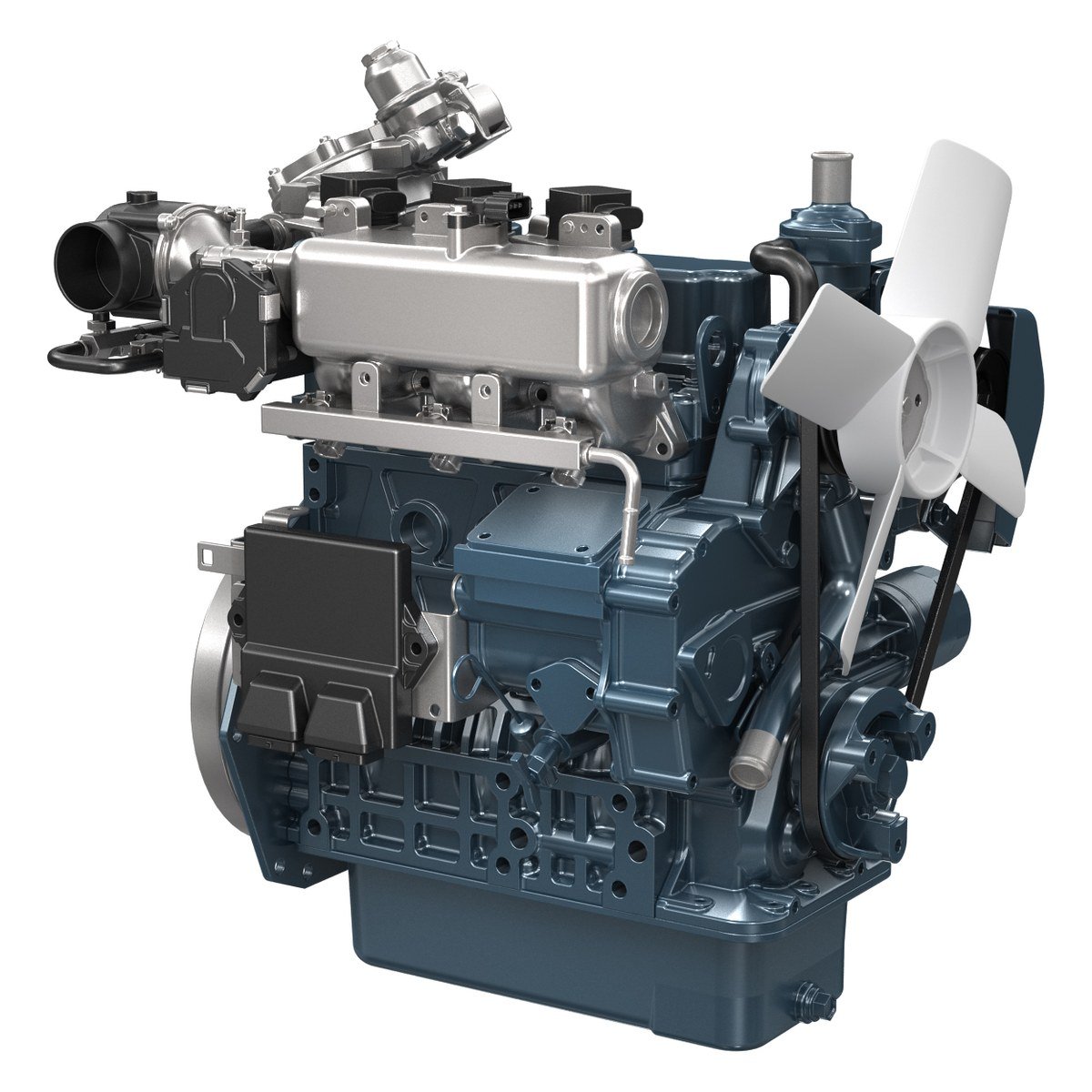 Kubota WG972 engine (WG972-N-E4), fan side