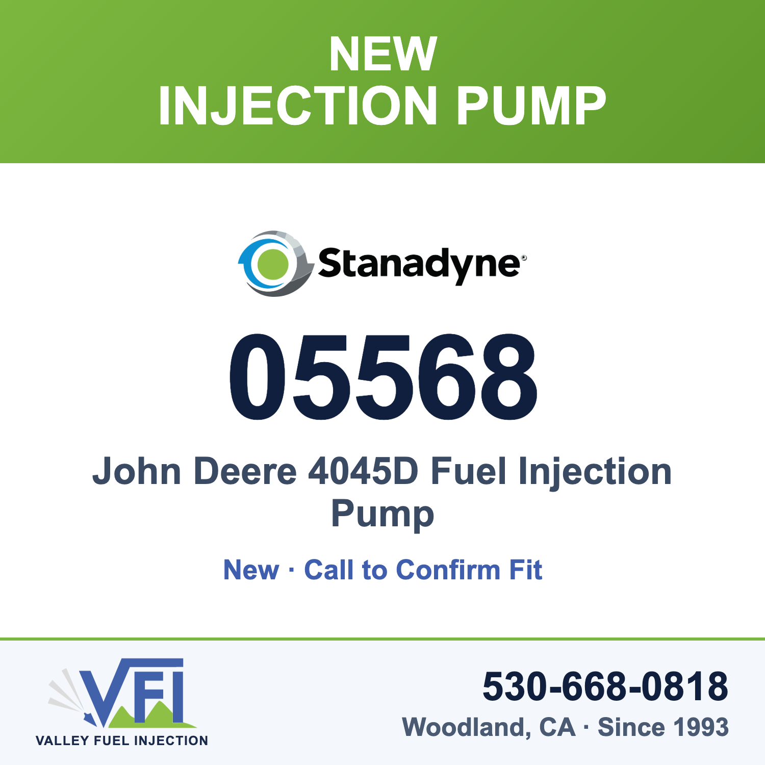 Stanadyne 05568 John Deere 4045D Fuel Injection Pump