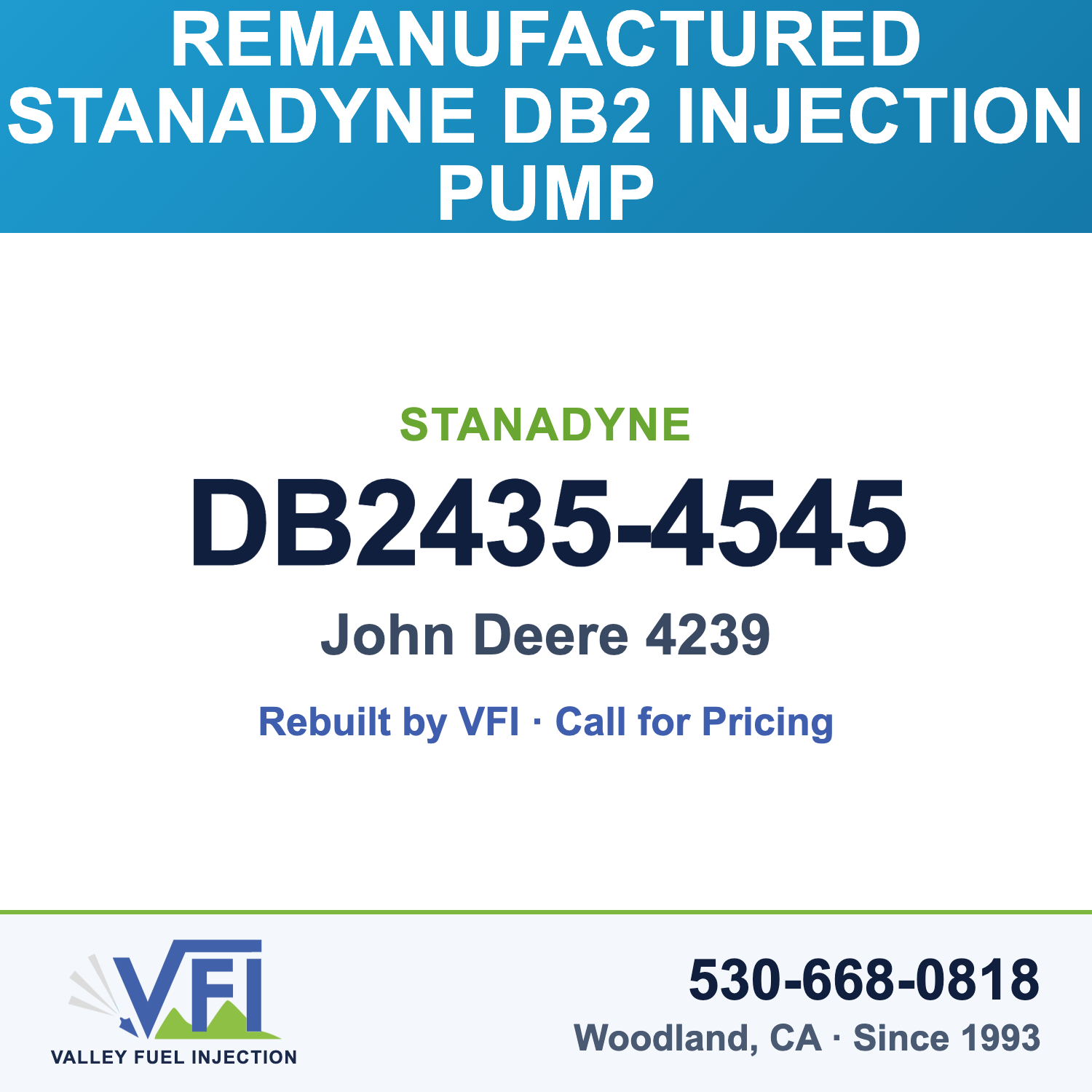 Rebuilt Stanadyne DB2 Injection Pump DB2435-4545 card