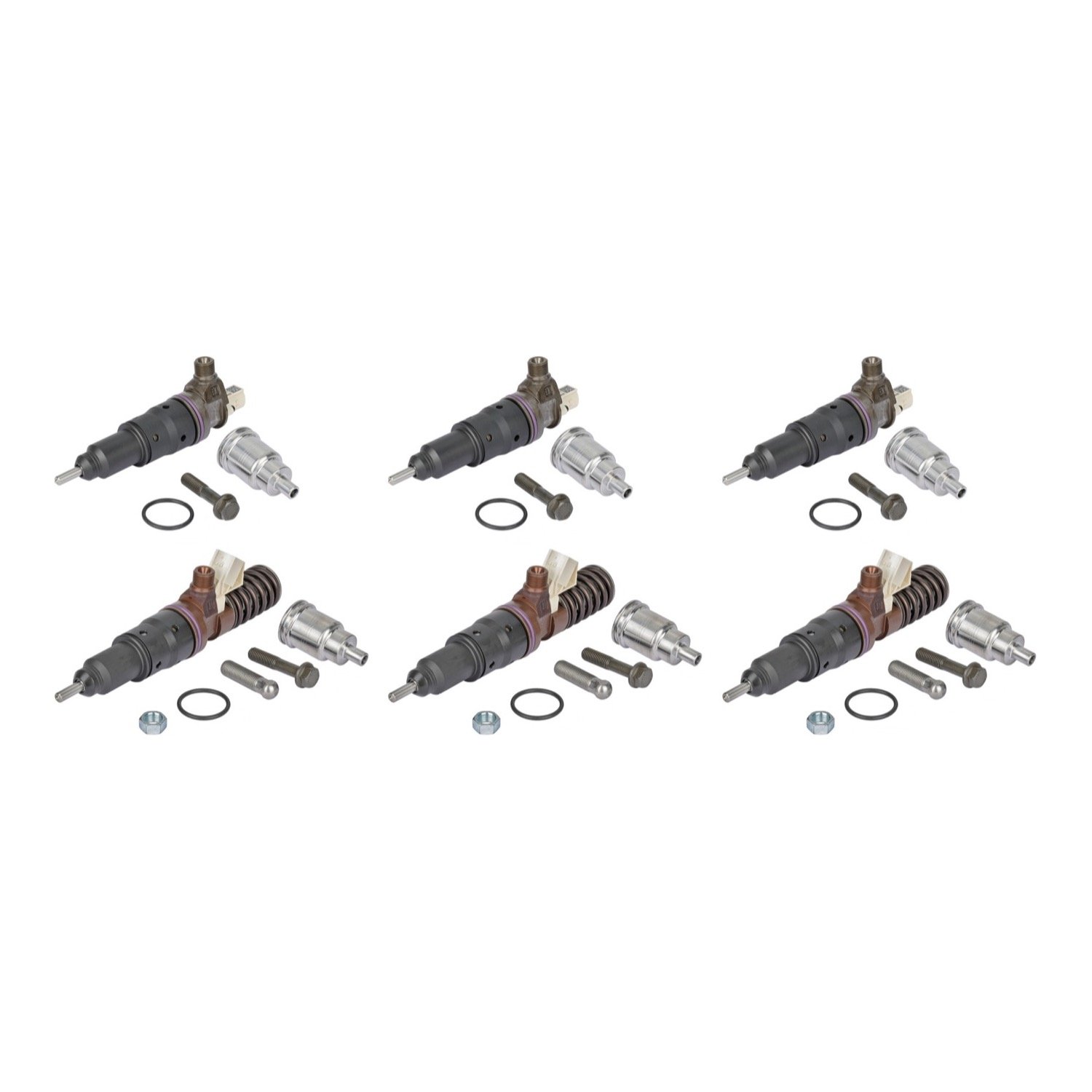 Alliant Power AP55017 F2E Fuel Injector Set of 6 (Pumping and Non-Pumping) for Volvo D13 with the Delphi F2E fuel system