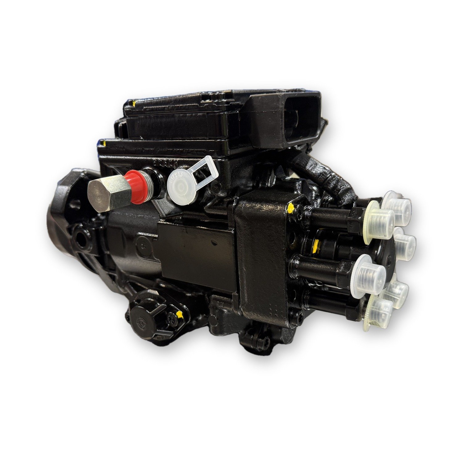 Bosch Authorized Remanufactured VP30 injection pump 0470006007, outlet side three-quarter view