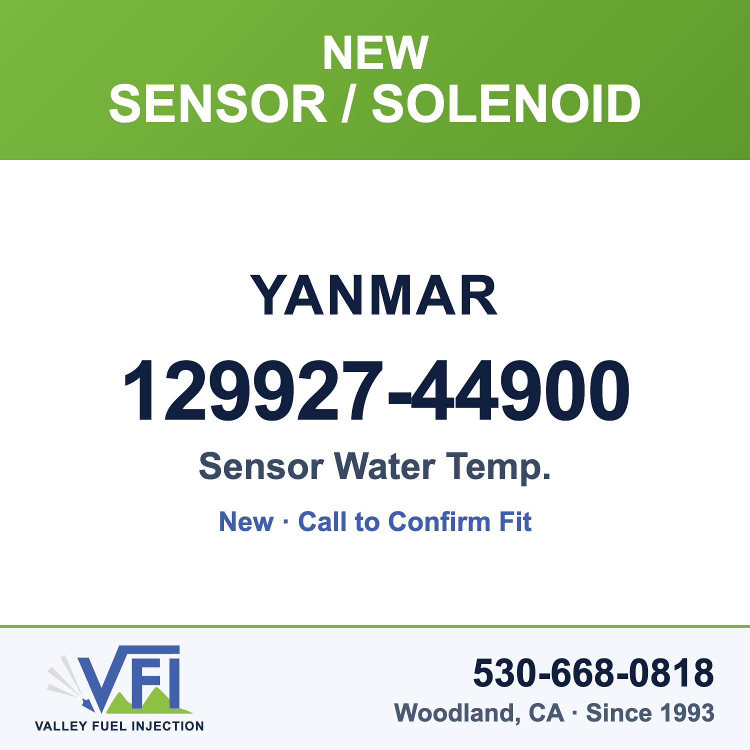 Yanmar 129927-44900 Sensor Water Temp.